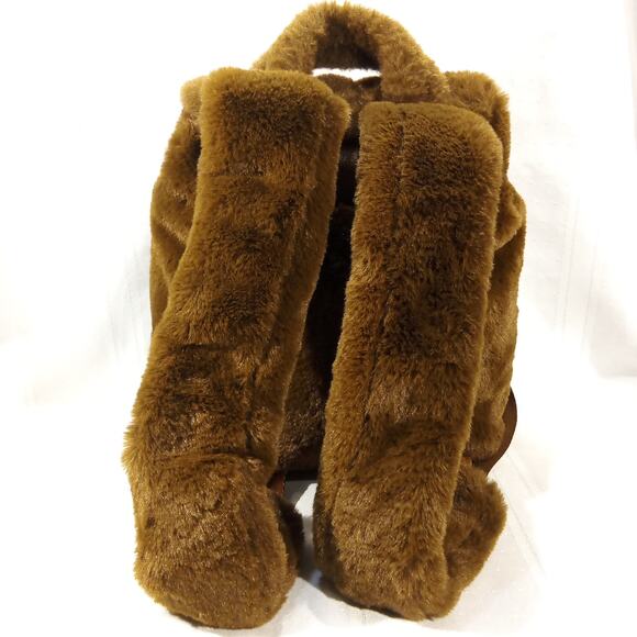 Women’s Brown Faux Fur Mini Backpack – Appears Rampage – NWOT - Picture 6 of 9